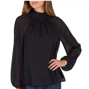 Elegant Black Sheer Joie Top. Xxl Limited Edition